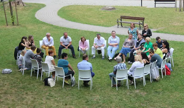 Chairs arranged in a circle ready for an Open Space event